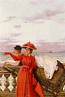 Vittorio Matteo Corcos Looking Out To Sea painting